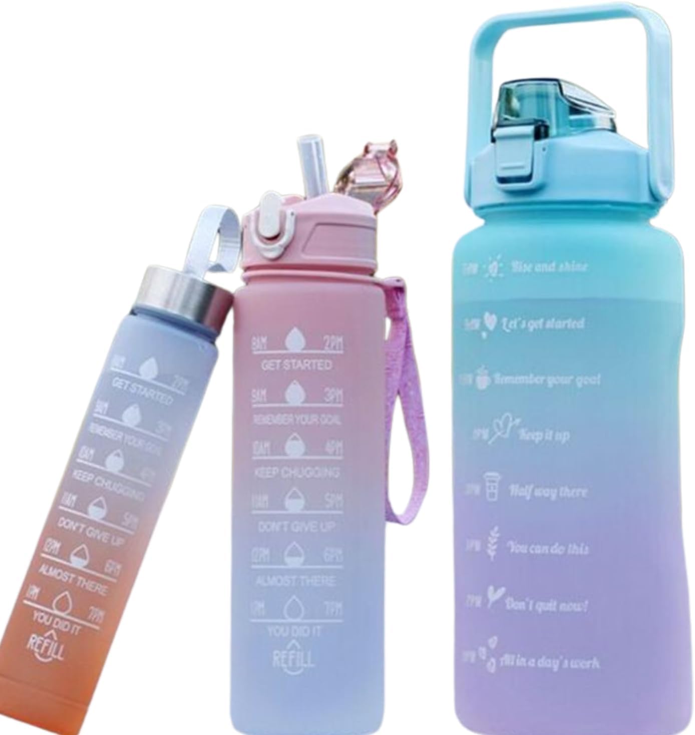 Garrafa de Água com Marcações de Horário (2L)